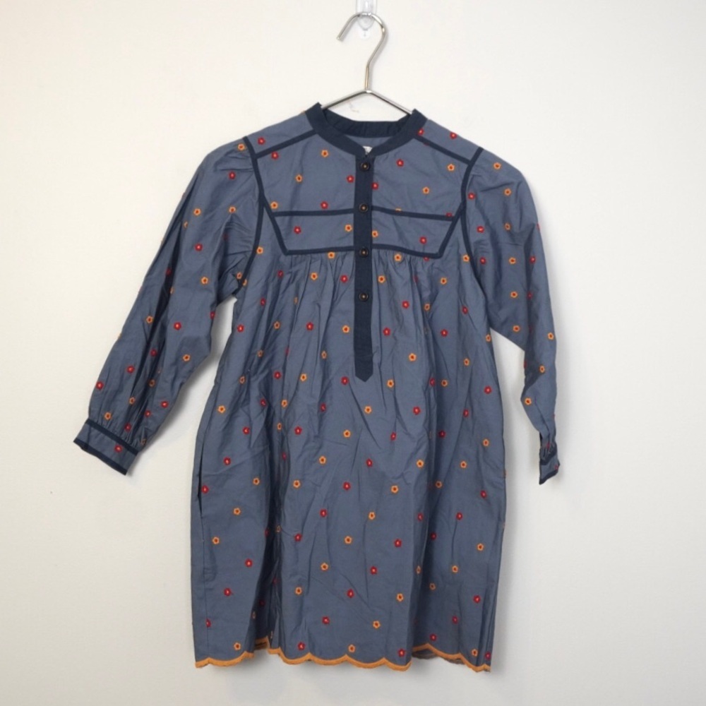 Zara Kids Casual Dress - Gray with Red and Orange Accents